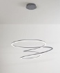 Immagine di Lampadario Soggiorno Spirale Grigio Led 3000k Dimmerabile Perenz