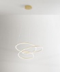 Immagine di Lampadario Spirale Oro Led 3000k Dimmerabile Perenz