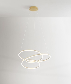 Immagine di Lampadario Spirale Oro Led 3000k Dimmerabile Perenz