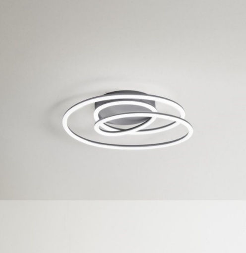 Immagine di Plafoniera Led Spirale Grigio 3000k Dimmerabile Perenz