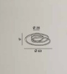 Immagine di Plafoniera Design Spirale Oro Led 3000k Dimmerabile Perenz