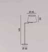Immagine di Piantana Da Salotto 145 cm Con Paralume Orientabile Crane Perenz