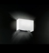 Immagine di Applique Squadrata Cromo Paralume Bianco Hotel Perenz