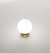 Immagine di Lumetto Base Oro con Sfera Vetro Bianco 10 cm Maga Perenz 8066 OR