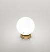 Immagine di Abat-jour Da Comodino Oro Palla Vetro Bianco 15 cm Maga Perenz 8068 OR