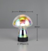 Immagine di Lampada Wireless Da Tavolo Vetro Iridescente Led Dimmerabile Dooley Trio