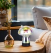 Immagine di Lampada Wireless Da Tavolo Vetro Iridescente Led Dimmerabile Dooley Trio