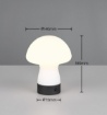 Immagine di Lampada Da Tavolo Senza Fili Vetro Bianco Dooley Trio