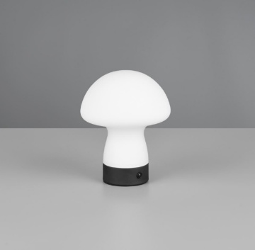 Immagine di Lampada Da Tavolo Senza Fili Vetro Bianco Dooley Trio