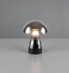 Immagine di Lampada Led Da Comodino Senza Fili Fungo Vetro Fume Dooley Trio