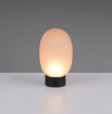 Immagine di Lampada Led Wireless Ricaricabile Vetro Colorato Ovale Da Comodino Facette Trio