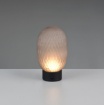 Immagine di Lampada Led Wireless Ricaricabile Vetro Colorato Ovale Da Comodino Facette Trio