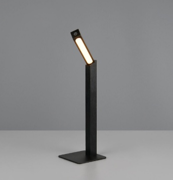 Immagine di Lampada Da Scrivania Wireless Legno Scuro Led Dimmer 3000k Skip Trio