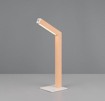 Immagine di Lampada Led Skip Da Scrivania Senza Fili Legno Chiaro Dimmerabile Trio