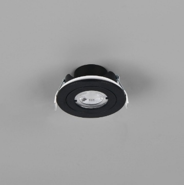 Immagine di Faretto Rotondo Nero Incasso Per Doccia Led Dimmerabile Lamont 82 mm Trio