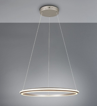 Immagine di Lampadario Cerchio Nichel 75cm Amador Led CCT 48w Dimmerabile Trio