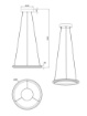 Immagine di Lampadario Circolare Nichel Amador Led CCT 34w Dimmerabile Trio
