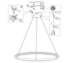 Immagine di Lampadario Cerchio Moka 75cm Led 48w CCT Dimmerabile Amador Trio