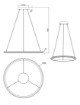 Immagine di Lampadario Cerchio Moka 75cm Led 48w CCT Dimmerabile Amador Trio