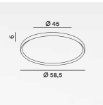 Immagine di Plafoniera Disco Led Nero Oro Halo 58 cm Dimmerabile Perenz