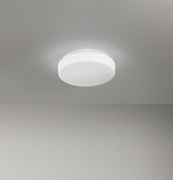 Immagine di Plafoniera Led Vetro Bianco 30 cm 3000K 4000K Pastille Perenz