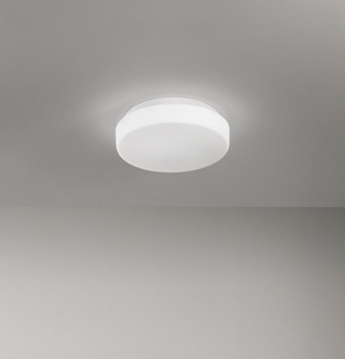 Immagine di Plafoniera Led Vetro Bianco 30 cm 3000K 4000K Pastille Perenz