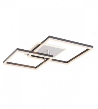 Immagine di Plafoniera Luminosa Due Quadrati Neri Led 80w CCT Sami Smarter