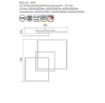Immagine di Plafoniera Luminosa Due Quadrati Neri Led 80w CCT Sami Smarter