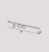 Immagine di Applique Moderna Da Specchio Led CCT 16w Orientabile Riga 77 cm Perenz