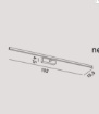 Immagine di Applique Led Orientabile Da Specchio Riga 102 cm 24w CCT Perenz