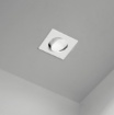 Immagine di Faretto Quadrato Da Incasso Orientabile Bianco 90mm Perenz