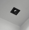 Immagine di Faretto Quadrato Nero Orientabile Per Cartongesso 90mm Perenz