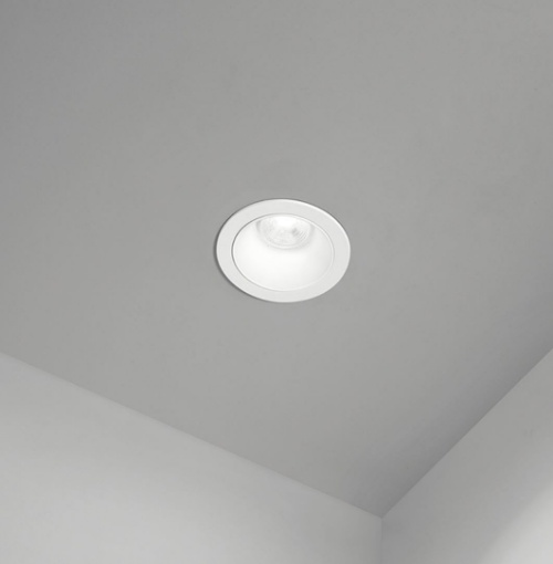 Immagine di Faretto Da Incasso Fisso Tondo GU10 Bianco 90 mm Perenz