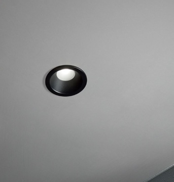 Immagine di Faretto Per Controsoffitto Tondo Nero 90 mm Ottica Rientrata GU10 Perenz