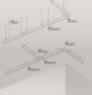 Immagine di Lampada Led Modulare Binario 60 cm Led CCT 20w Grid Perenz