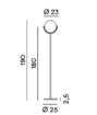 Immagine di Piantana Plato Disco Led Orientabile Bianco Led 3000k Dimmer Perenz