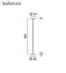 Immagine di Piantana Balance Nera Led 3000k Dimmerabile Luce Sopra Sotto Perenz