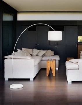 Immagine di Piantana Moderna ad Arco Metallo Bianco Callisto Perenz 6304 B
