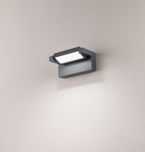 Immagine di Applique Orientabile Led CCT Per Esterno Grigio IP65 Display Perenz
