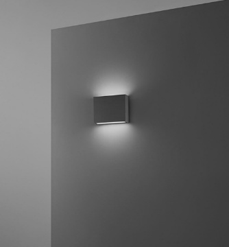 Immagine di Applique Squadrata Pocket Led Biemissione CCT Per Esterni IP65 Pocket Perenz