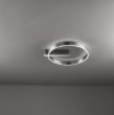 Immagine di Plafoniera Off Cerchio Led CCT 52w Alluminio Grigio Spazzolato Perenz