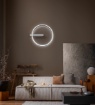 Immagine di Plafoniera Off Cerchio Led CCT 52w Alluminio Grigio Spazzolato Perenz