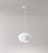 Immagine di Lampadario In Gesso Plissettato Verniciabile Per Tavolo Minea Perenz
