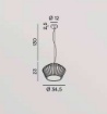 Immagine di Lampadario In Gesso Plissettato Verniciabile Per Tavolo Minea Perenz