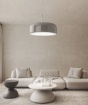 Immagine di Lampadario Moderno Lucido Cupola 60cm Led CCT Per Tavolo Velia Perenz