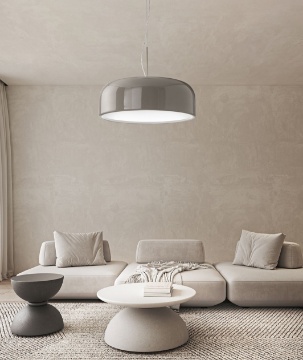 Immagine di Lampadario Moderno Lucido Cupola 60cm Led CCT Per Tavolo Velia Perenz