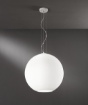 Immagine di Lampadario Grande Boccia Vetro Sfera Bianca 50 cm Ufo Perenz 8548