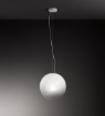 Immagine di Sospensione Moon Sfera Vetro Sfumato Bianco 30 cm Perenz