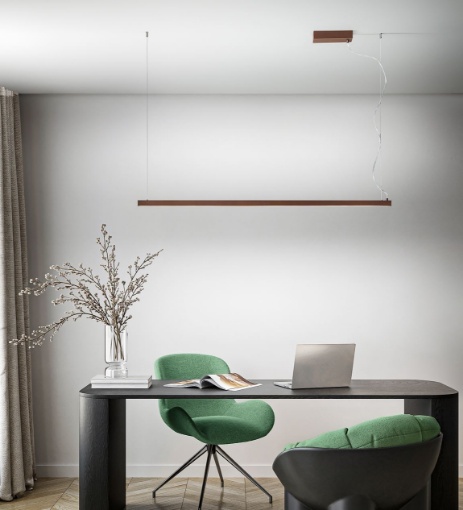 Immagine di Lampadario Link Da Ufficio 151 cm Led 35w Colore e Intensità Luce Regolabili Perenz