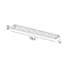 Immagine di Applique Moderna Design Slim 79 cm Orientabile Led 24w CCT Perenz